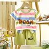 Set di Abbigliamento Estivo per Bambini Set T-shirt a Maniche Corte con Stampa di Animali Cartoni Animati Pantaloncini 2 Pezzi per Bambini e Bambine Morbido Cotone Abbigliamento Casual Quotidiano per Bambini