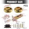 Rustproof Invisible Door Handle Lock Replacement Indoor Circular Pull Rings Lock Hardware for Sliding Doors Easy to Install