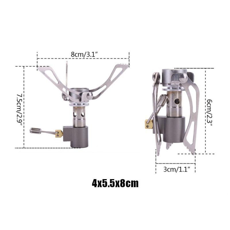 Venkovní plynový vařič kempingový hořák přenosný mini titanový vařič survivalová kamna