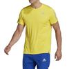 adidas T Shirts Men's Yellow Crew Neck Moderate Straight Fit HL5991
