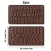 New Set of 2 Silicone Molds with English Letters and Numbers for Chocolate, Happy Birthday Cake Decorating Fondant Tools