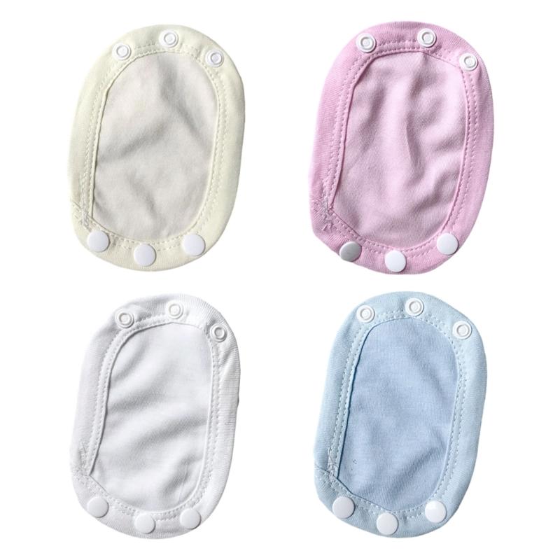 Set of 4pcs T3 Diaper Crotch Part Extender for Infant Clothing Gentle Stretchable Cotton Adjustable Extension Sheet