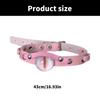 Gothic Punk Choker Necklace With Demons Eye Designs Fashion Accessory for Women Craft of PU Leather And Resin Alloy