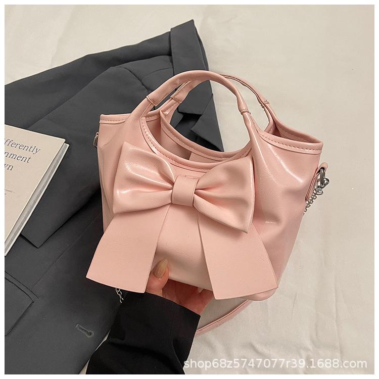 New Popular and Fashionable Large-capacity Bow Handbag, Foreign and Beautiful, High-end Backpack, Personalized Leisure Bag