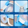 10Meters/Roll Blue Film White Double Sided Tape Sponge Strip 10-30mm Width Multifunctional PE Foam Strong Self Adhesive Tape