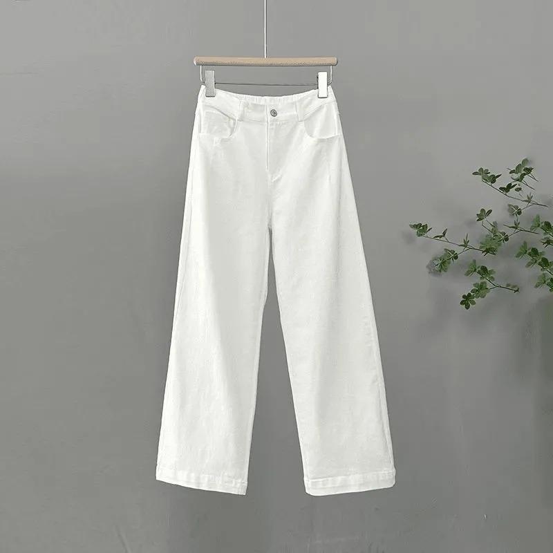 Women's Wide-leg Pants Spring Summer High Waist Korean Femme Trousers Design Sense Loose Ladies Casual Straight Pants