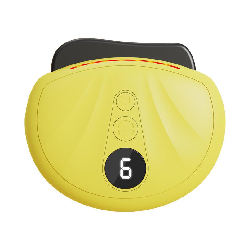 

Electric Jade Gua Sha Scraper: Vibration, Hot Compress, Light Therapy, Facial Massager жовтий