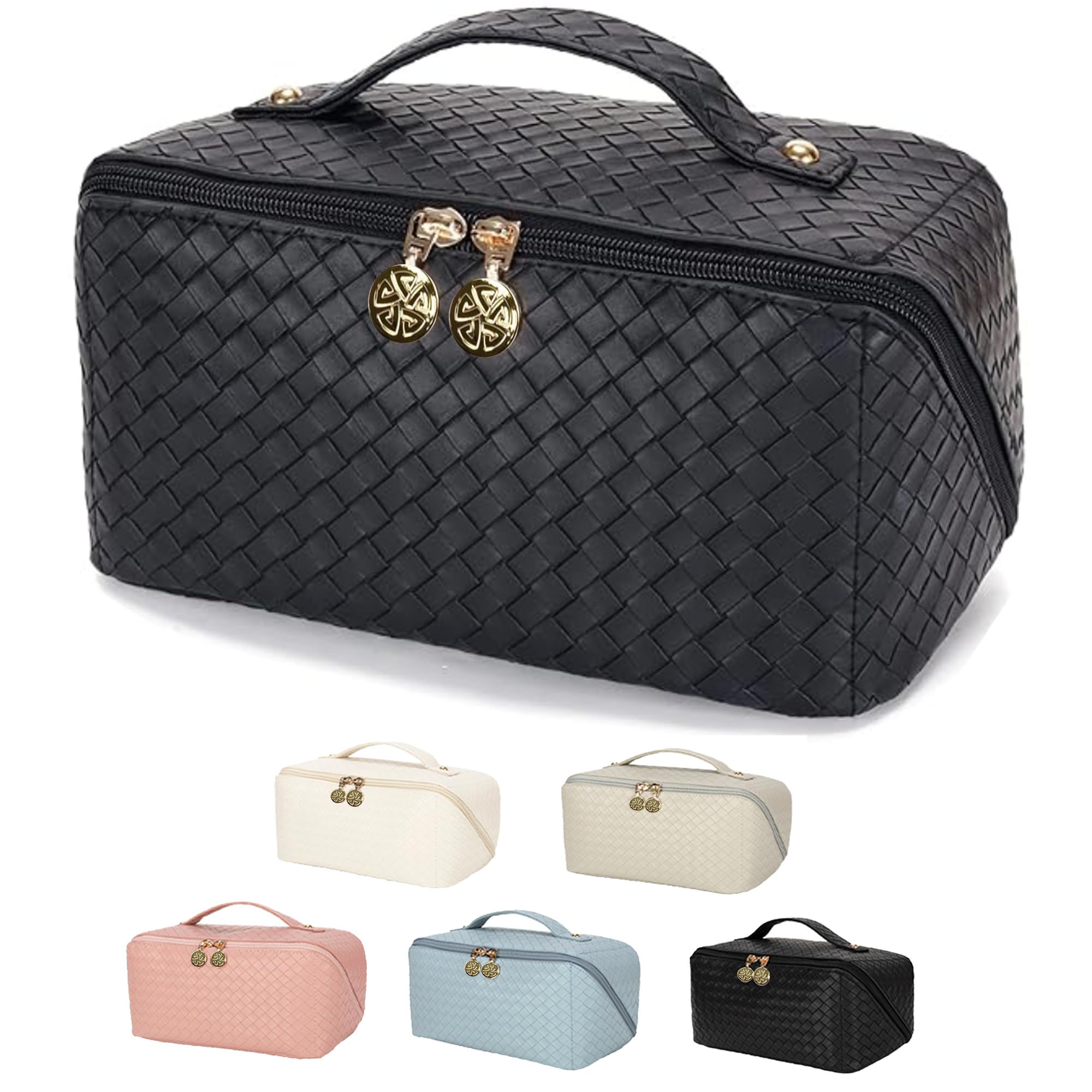 

CHERYL99 Макияж Маленький Предмет Дорожный Туалетный Столик Большой Милый Макияж Популярный Модный Косметичка, Хранение, Косметичка, Вместимость, Водонепроницаемый, чёрный