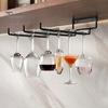Wall Mounted Cup Storage Wine Glass Holder, Hanging Stemware Racks, Holder Modern Glassware Display Hangers Under Cabinet, Wire Racks for Bar Kitchen