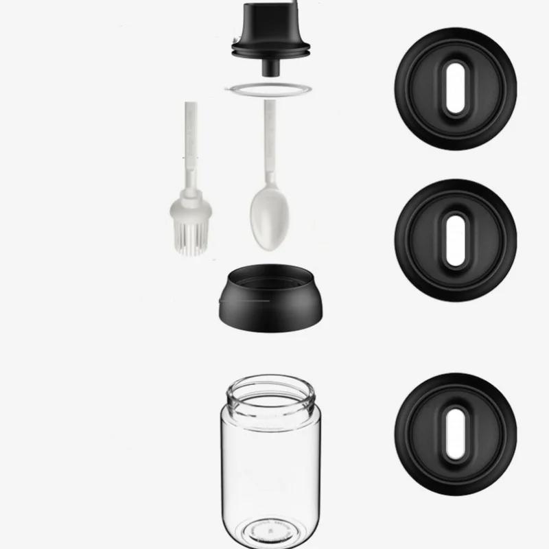 250ml Spice Jar Spice Bottle Salt Pepper Jar Seasoning Jar Moisture-proof Lid Spoon Seasoning Container Kitchen Seasoning Bottle