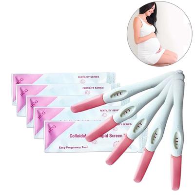 5Pcs Home Private Frühe Schwangerschaft Hcg Urin Midstream Teststreifen Test Tool