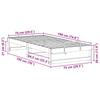 Bed Frame White 75 x 190 cm Solid Pine Wood