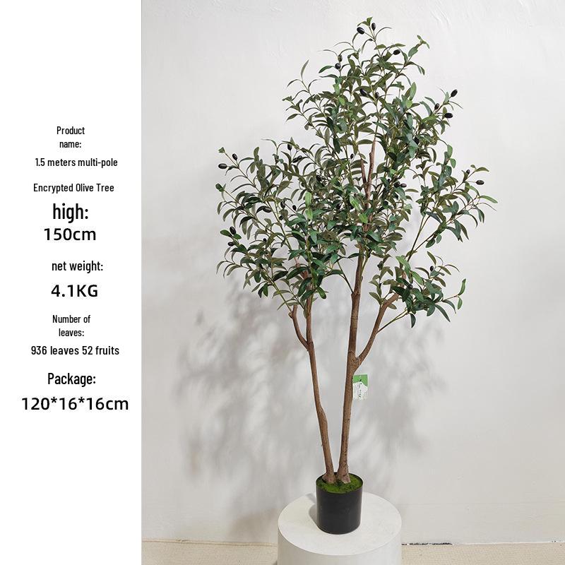 Olive Tree Potted Plant - Indoor Decor Simulation for Living Room