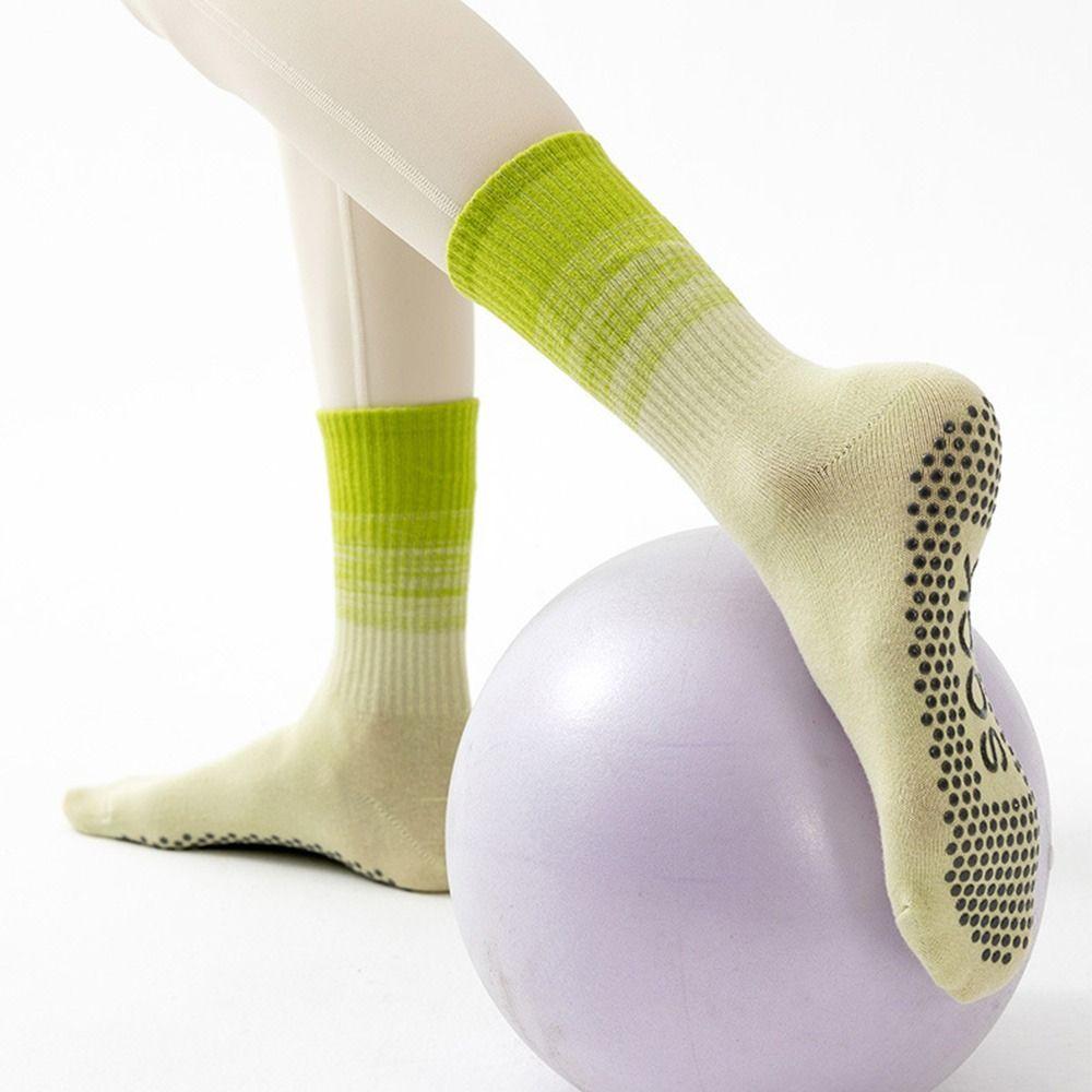 Non-Slip Pilates Socks Breathable Sport Socks Casual Mid Tube Socks