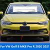 Front Fog Light Lamp Grille Trim For Volkswagen VW Golf 8 MK8 Pro R   Front Bumper Lip Trim Body Kit Splitter Diffuser