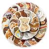 50PCS Bear INS Style Stickers: Creative Cartoon Waterproof Stickers for Guitar, Journal, DIY, and Refrigerator