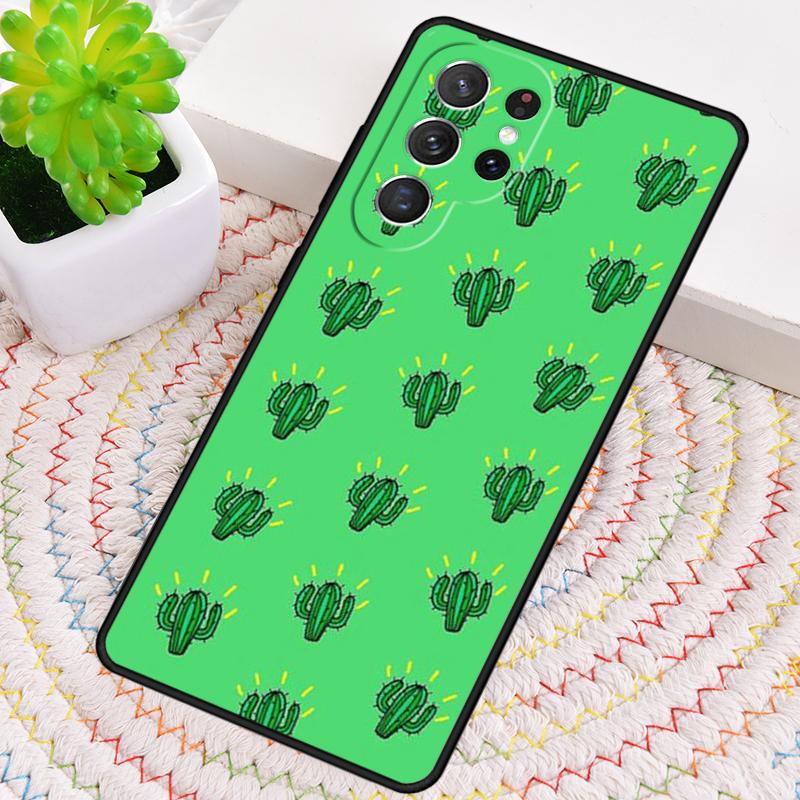 Candy Color Patterned Cactus Dinosaur Printing Phone Case for Samsung Galaxy note 10 pro S26 Ultra S23 S24 FE S21 S22 PLUS Cover