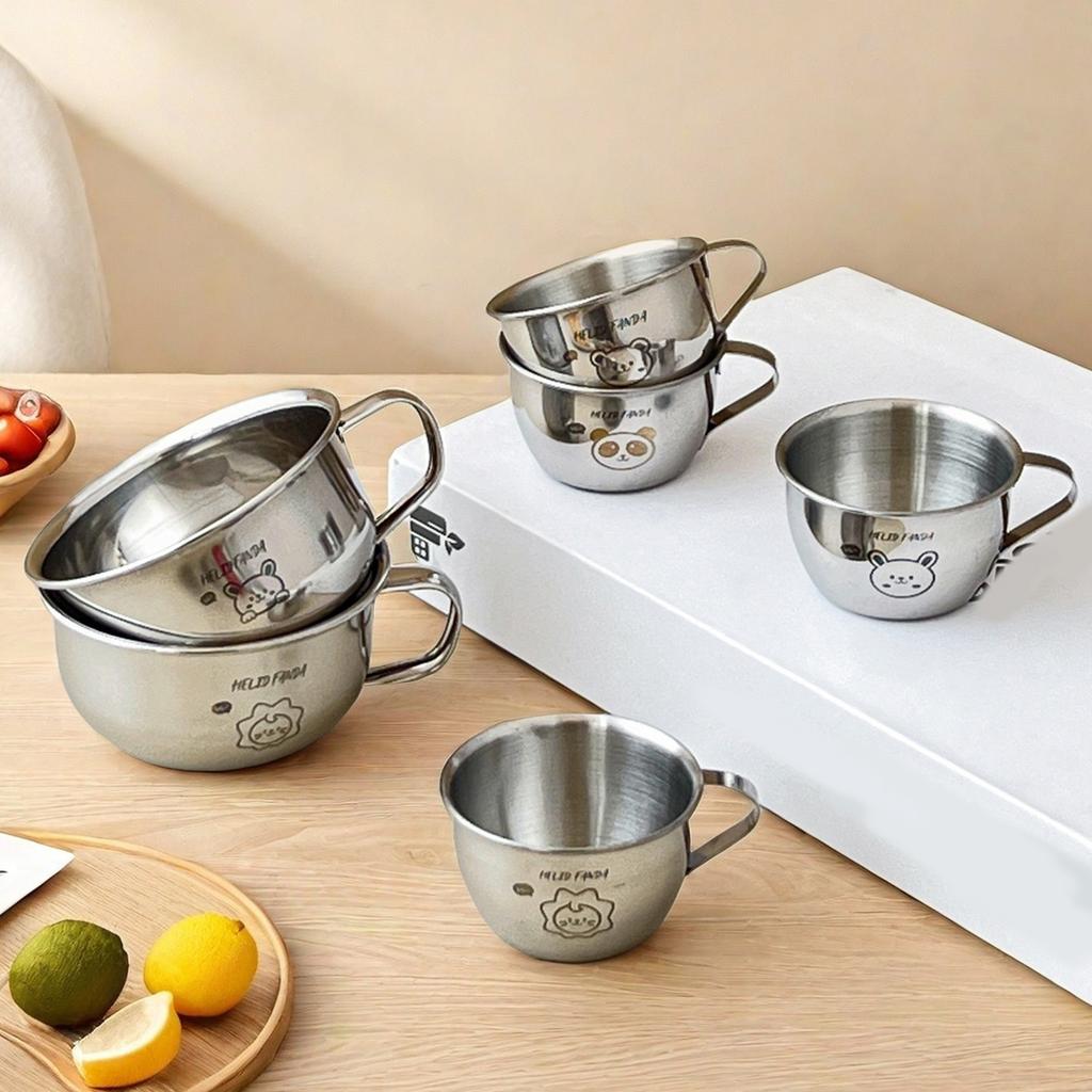 Mini cană de apă din oțel inoxidabil 304 cu mâner, cană drăguță pentru lapte, cafea, cană, cană anti-opărire pentru băut, pahar pentru copii