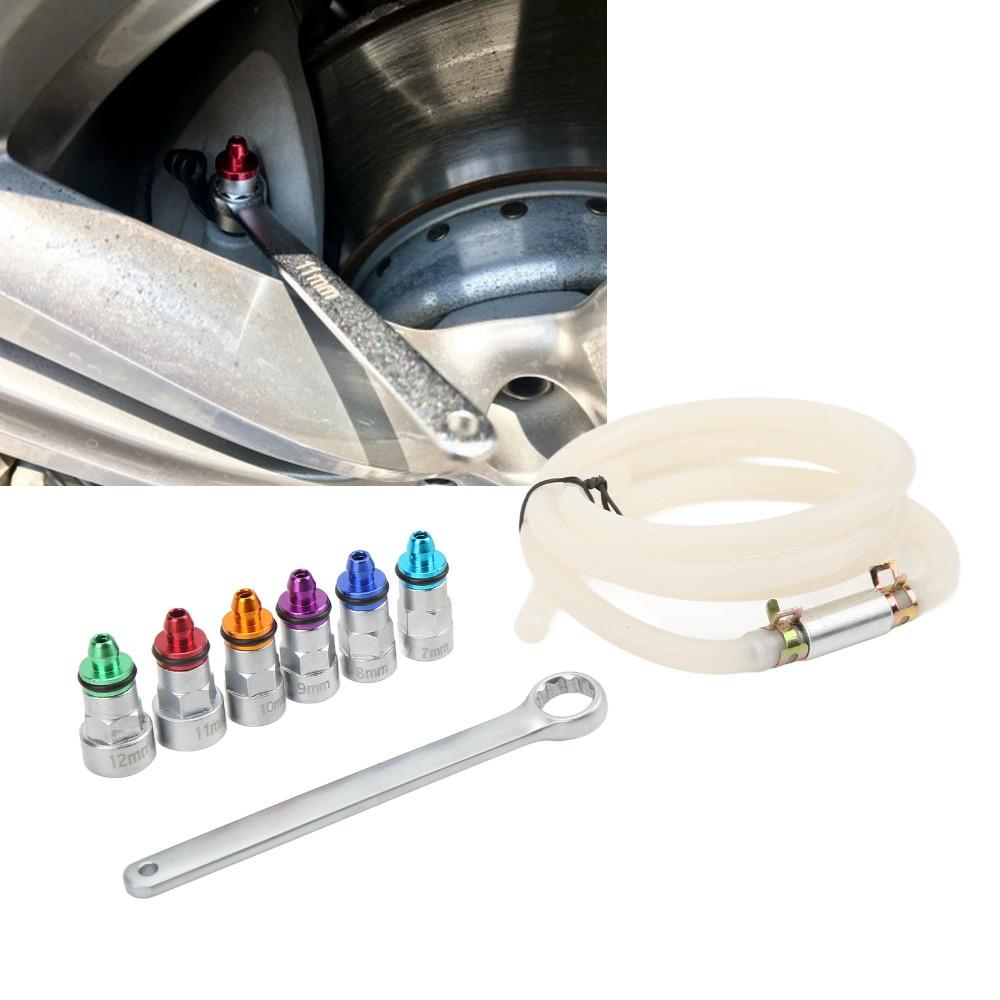8PCS Metal Brake Bleeder Wrench Kit 7-12mm Brake Bleeder Tool  Wheel Cylinder Service