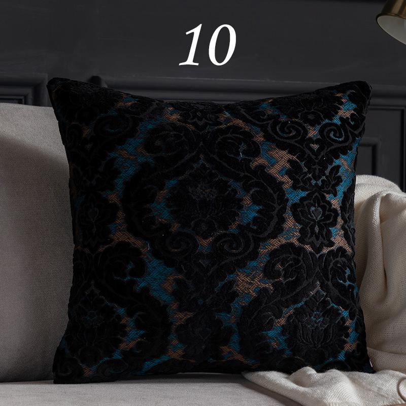 

European Style Vintage Chenille Flocking Cushion Cover Home Decor Pillow Cover 45x45cm Living Room Sofa Pillow Case