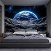 2D Cosmic Galaxy Earth View Tapestry Moon Surface Background Cloth Decor