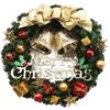 Couronne de Noël 11 Pouces Guirlande Artificielle pour Porte d'Entrée Décorations de Noël