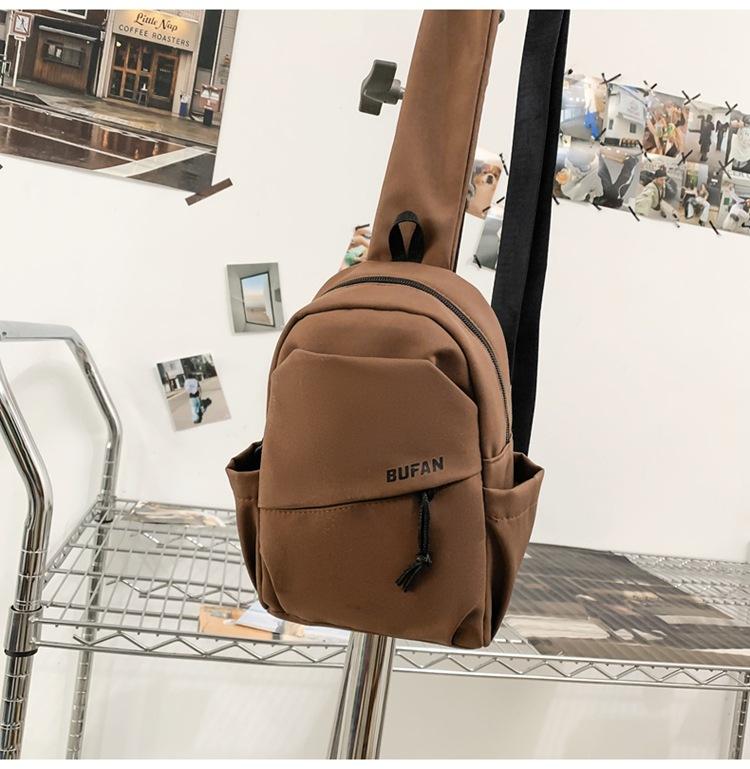 Nylon Messenger Bag Casual Women'S Breast Bag Couple Tooling Messenger Bag Style Sports Fashion Casual Shoulder Bag