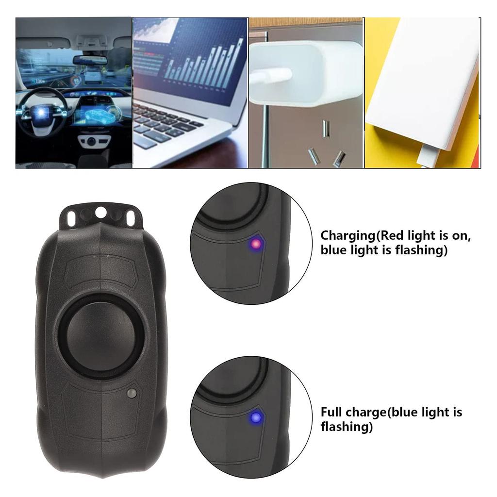 Kabelloser Fahrrad-Vibrationsalarm, IP55 wasserdichter Fahrradalarm mit Fernbedienung für Zuhause, 113 dB