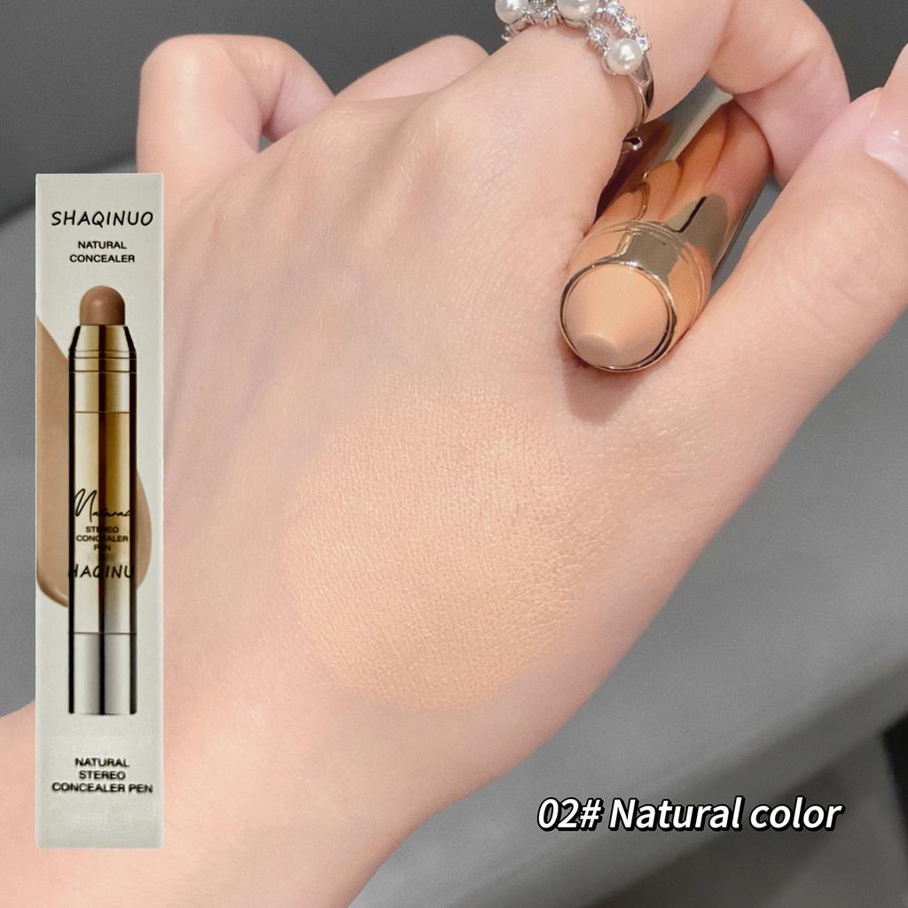 Caneta corretiva facial de longa duração, corretivo para olheiras, corretivo de contorno, bastão de alto brilho, iluminador, maquiagem cosmética para o rosto