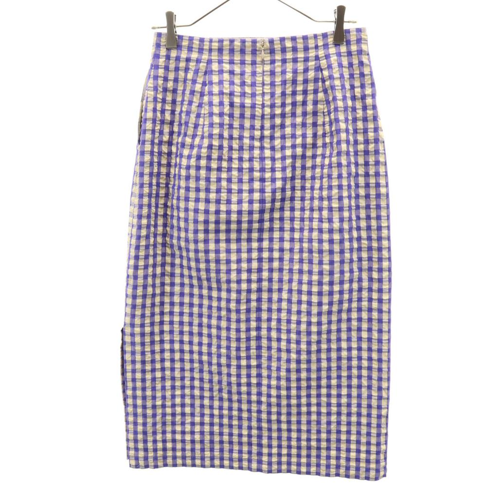 JOURNAL STANDARD Made In Japan Gingham Check Long Length Seersucker Tight Skirt Women Used