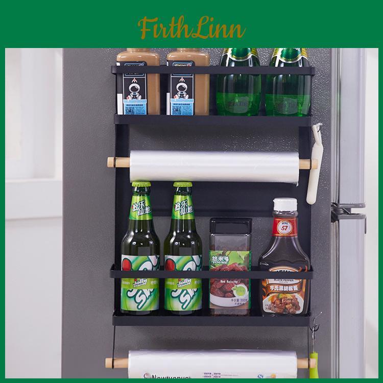 Wallmounted Rack Magnetic Folding Refrigerator Kitchen Storage Solution