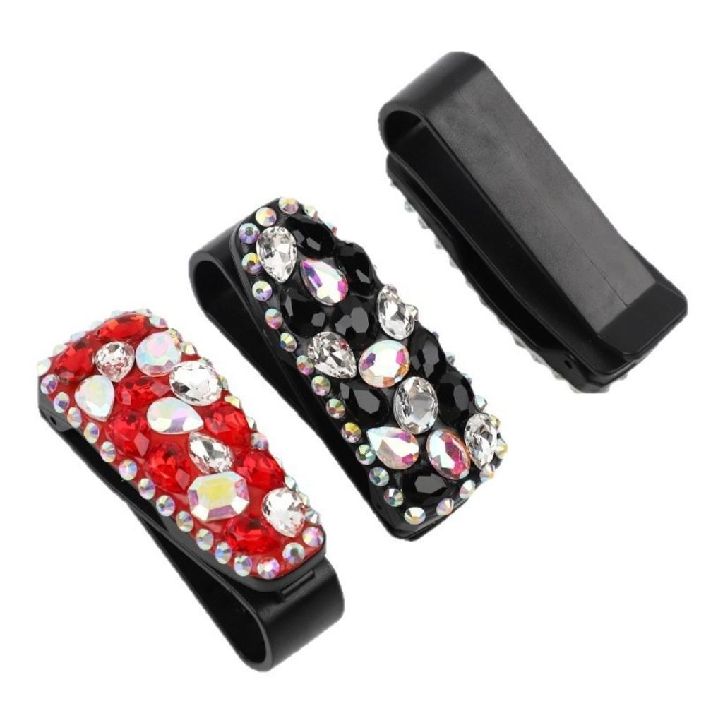 Multifunctional Sunglasses Clip Rhinestone Car Sun Visor Accessories Driving Accessories
