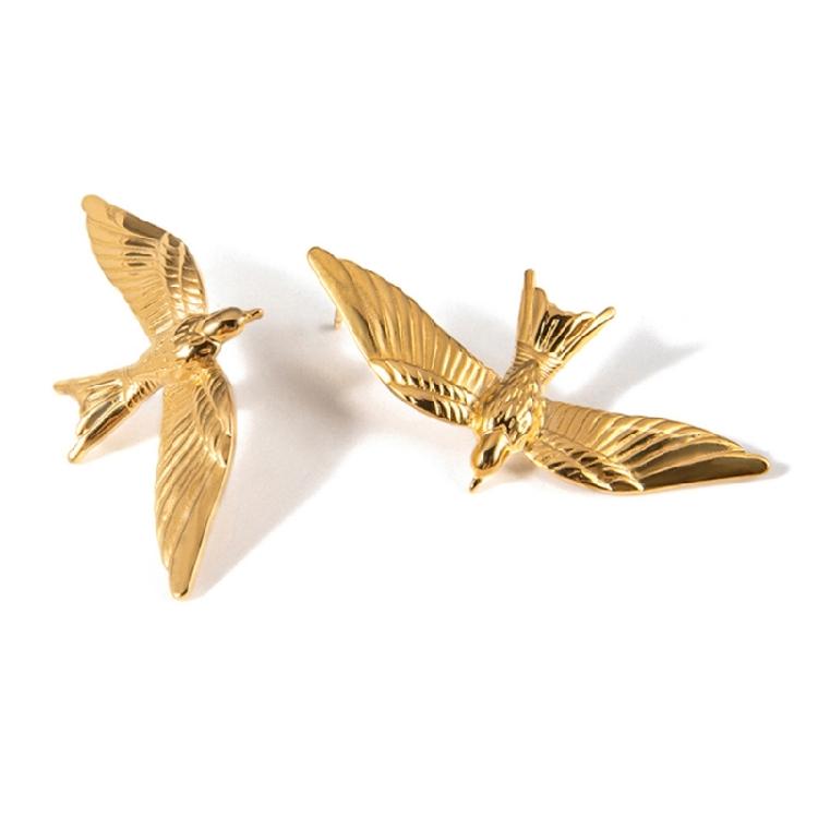 

Metal Stereoscopic Bird Earrings Fashionable Ear Rings Accessory Stainless Steel Ear Studs for Fashion Enthusiasts 1