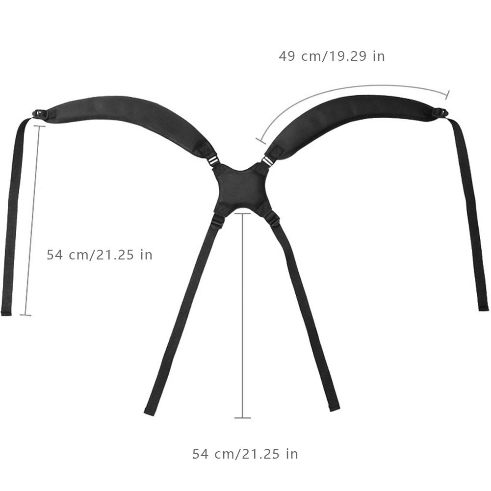 Golf Doppel-Schultergurt Wasserdichter Golfschläger-Taschengurt Ersatz Verstellbar Gepolstert Golfschläger-Taschen Zubehör mit 4 Dreh-Schnallen