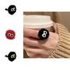 Cute Fluffy Ball Ring For Women Unique Cartoon Design Handmade Geometric Shape Fashionable And Personalized Finger Ring