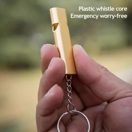 Gwizdki Awaryjne Zewnętrzne z Brelokiem Wytrzymały Stop Aluminium Kemping Wędrówki Polowanie Survival Sport Trening Zwierząt Gwizdek z Brelokiem