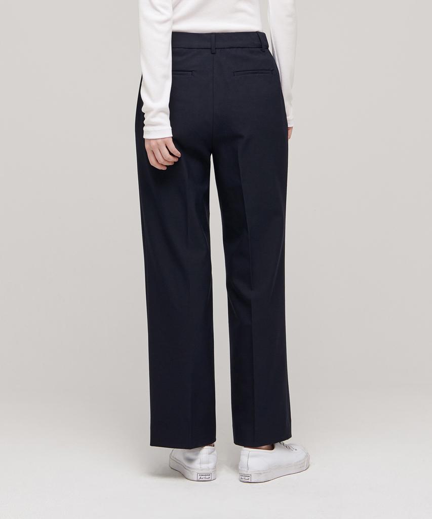 MUSINSA STANDARD WOMAN Women'S Straight Hidden Banding Slacks [Navy]