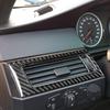7 Pcs Carbon Fiber Air Outlet Instrument Right Side Panel Cover  Suits Car Interior Decoration Sticker For BMW5 Series E60 04-07