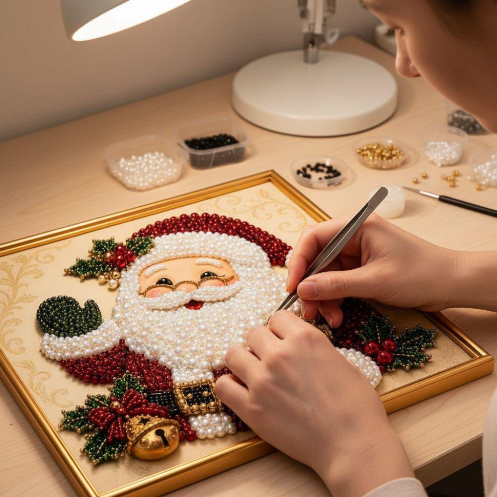 Santa Claus Pattern Christmas Painting Art Kit Home Christmas Wall Decor Beginner