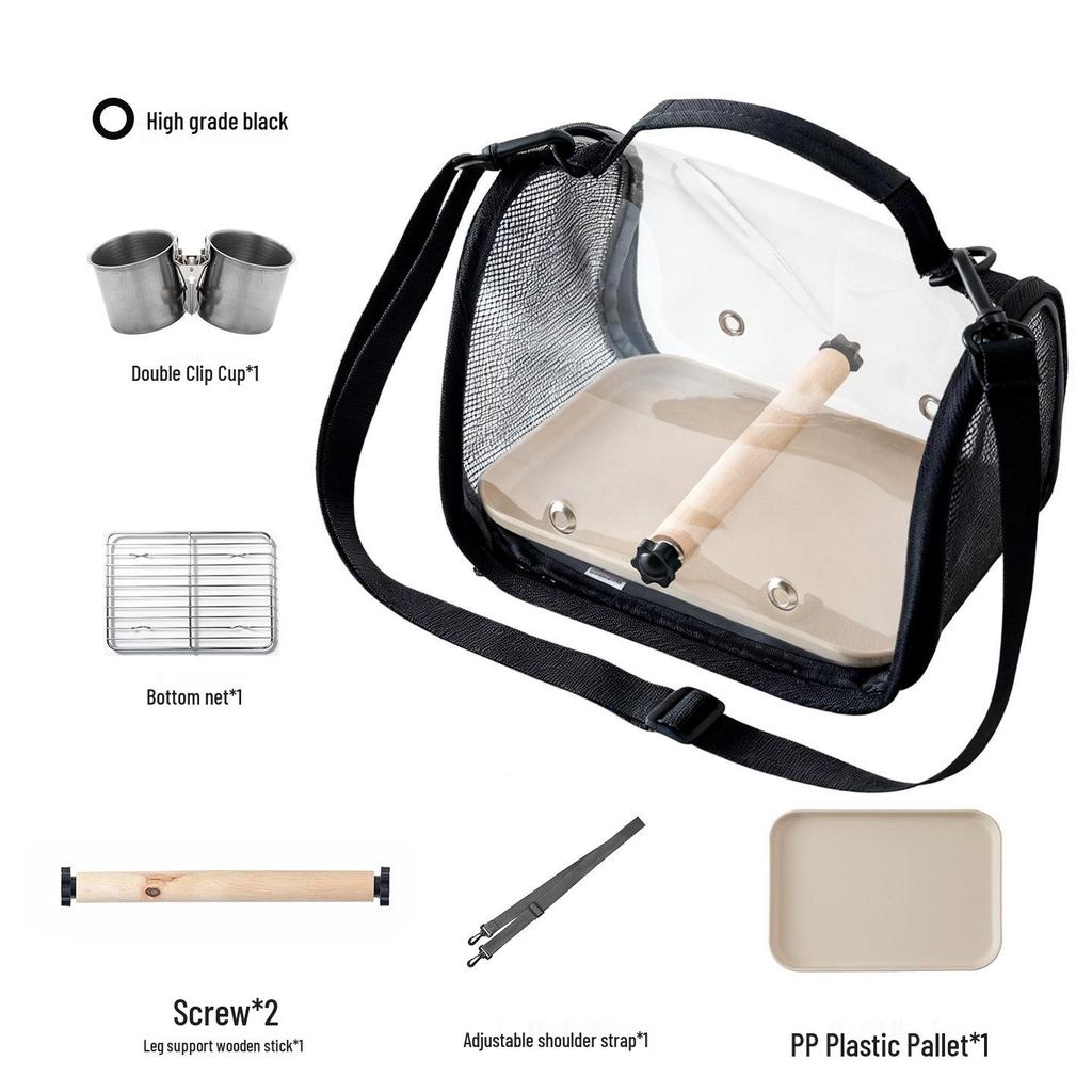 Portable Pet Carrier: Ideal for Small Birds, Pigeons, Lizards, Hamsters, and Cockatiels
