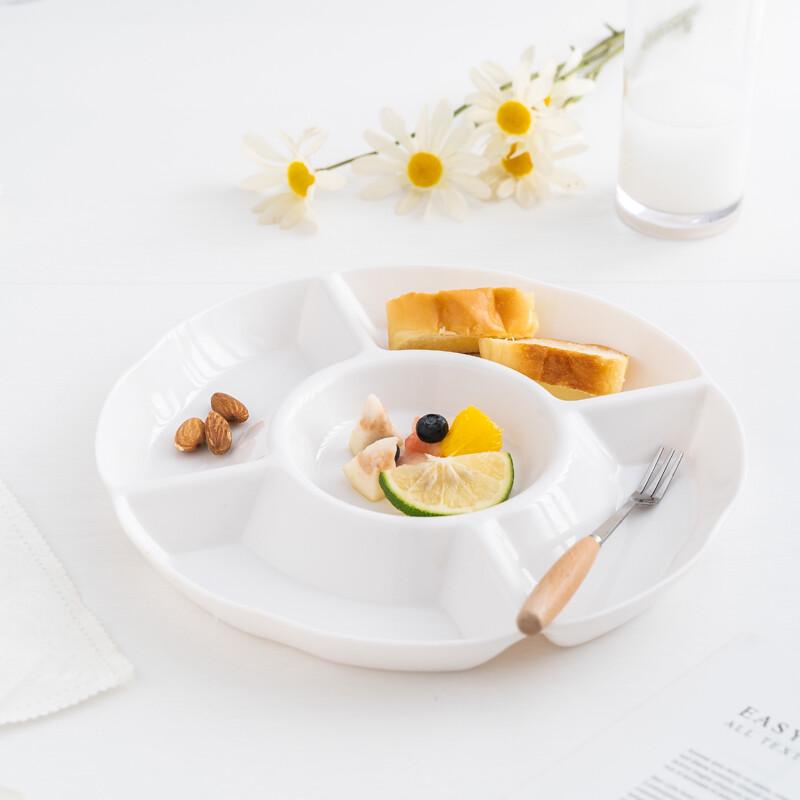 Yangge Melamine 5-Section Divided Serving Platter