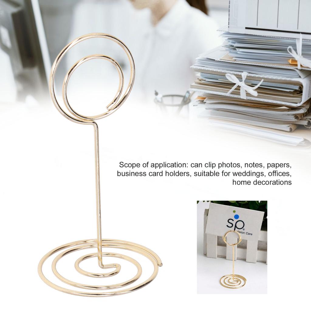 10pcs Table Number Holder Round Base Electroplating Process Elegant Cute Shape Home Ornaments for Weddings