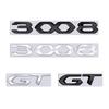 For Peugeot 3008 GT Car 3D Metal Letters Logo Badge Decals Sticker Car Auto Rear Trunk Alphabet Emblem Styling Stickers R7