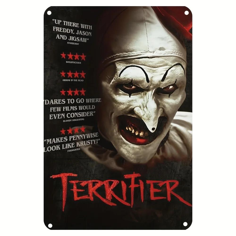 Retro Halloween Metal Sign Horror Movie Theme Shabby Iron Painting Tin Signs Wall Art Man Cave Film Theater Club Home Decoration