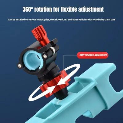 1Pcs Adjustable Rod Rack Bracket 360° Rotatable Motorcycle Fishing Rod Holder For Electric Bike Scooter Atv Fishing Gear