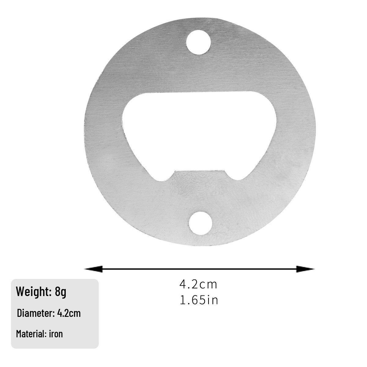 Цзинмао Никелированный Железный Открыватель для Пивных Бутылок, Круглый, Диаметр 43 мм