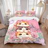 3pcs Three Cute Cats Ideas Bedding Set Comfortable Bedding with Stylish Design for Bedroom, Perfect for All Seasons.N093