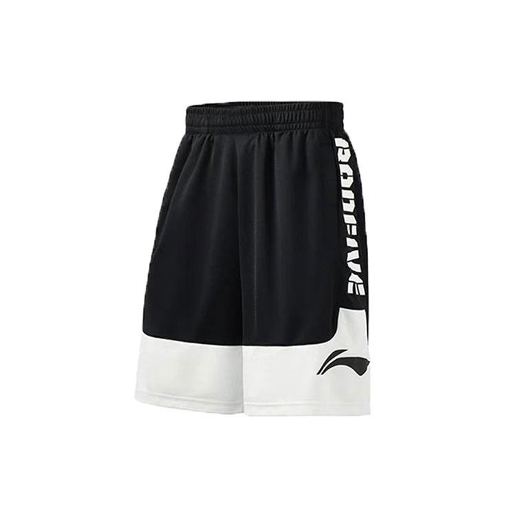 Li-Ning BadFive Logo Basketball Shorts Black White Men s AAPS127-1 M