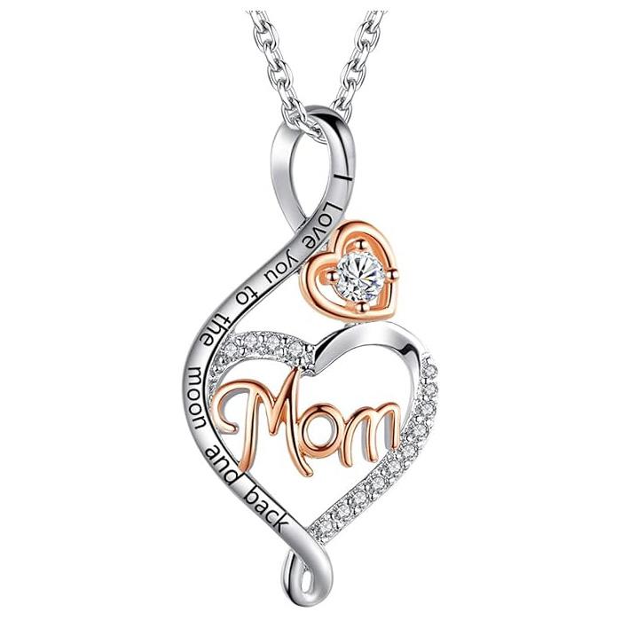 Kolip Sterling Silver Necklace for Women, Birthday Mothers Day Jewelry Gifts for Mom Grandma Wife from Daughter Son