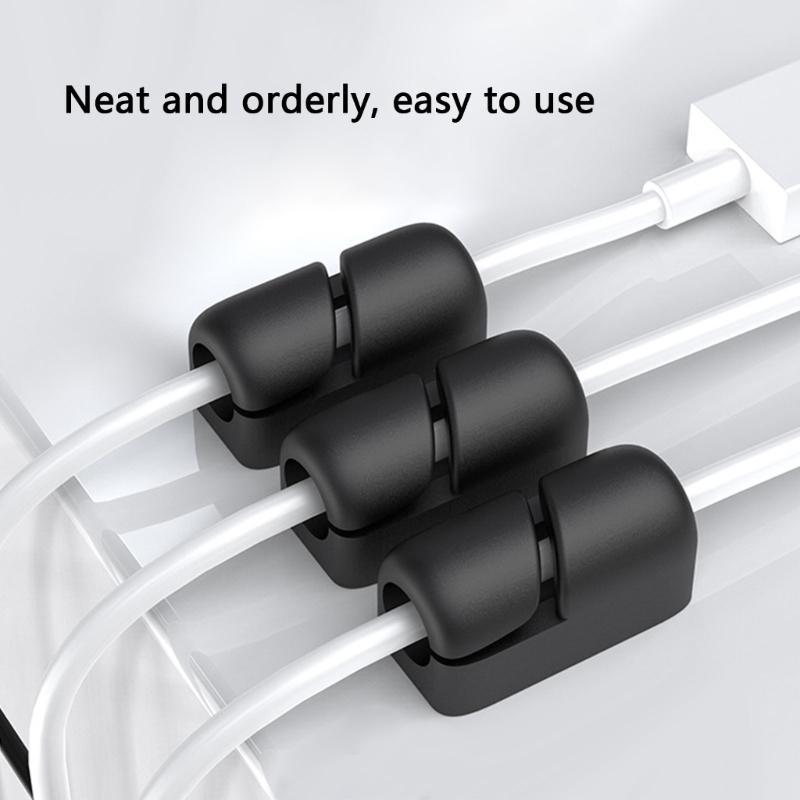 5Pcs Cable Clip Cord Organizers Holder Cable Management Charger Wire Holder Clip for Desk Home Office Car Cubicle
